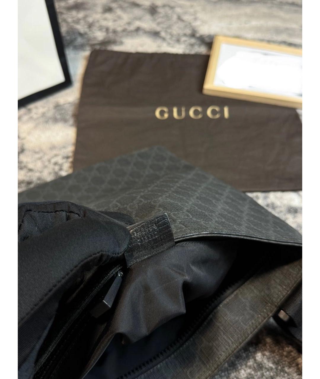 GUCCI Антрацитовая сумка на плечо, фото 4