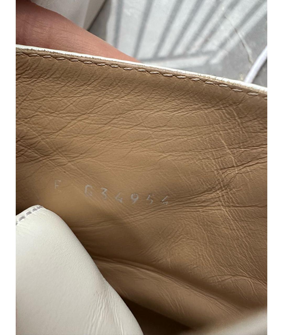 CHANEL Белые кожаные ботинки, фото 5