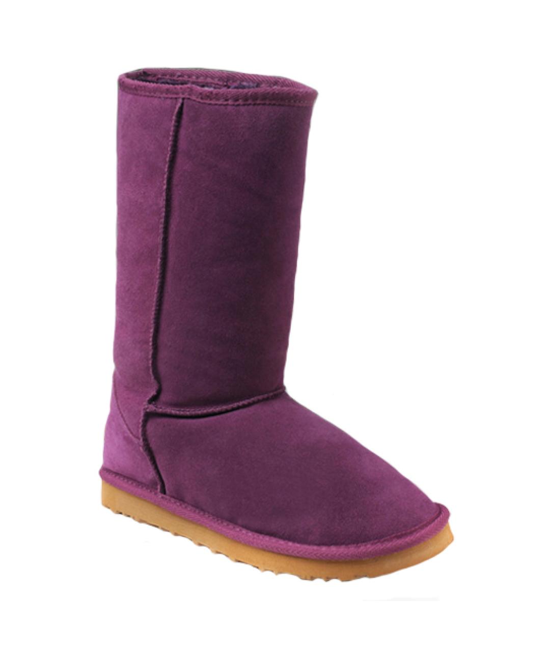 UGG AUSTRALIA Фиолетовые замшевые сапоги, фото 1