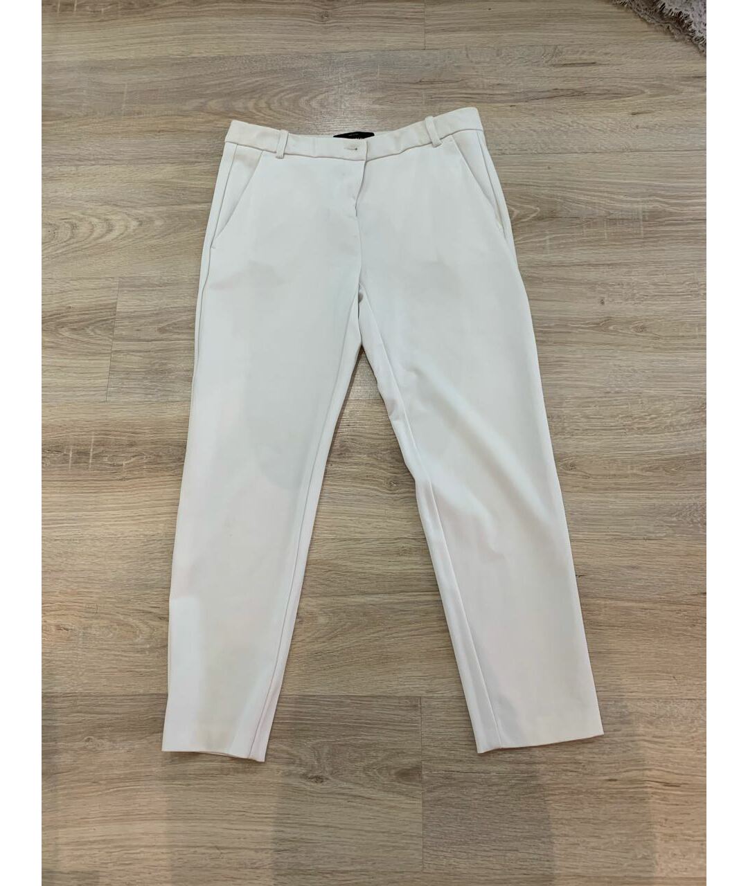 PINKO Белые полиэстеровые брюки узкие, фото 4