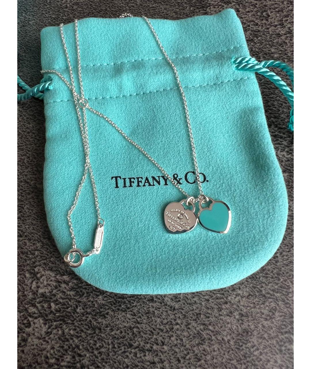 TIFFANY&CO Бирюзовая серебряная подвеска, фото 3