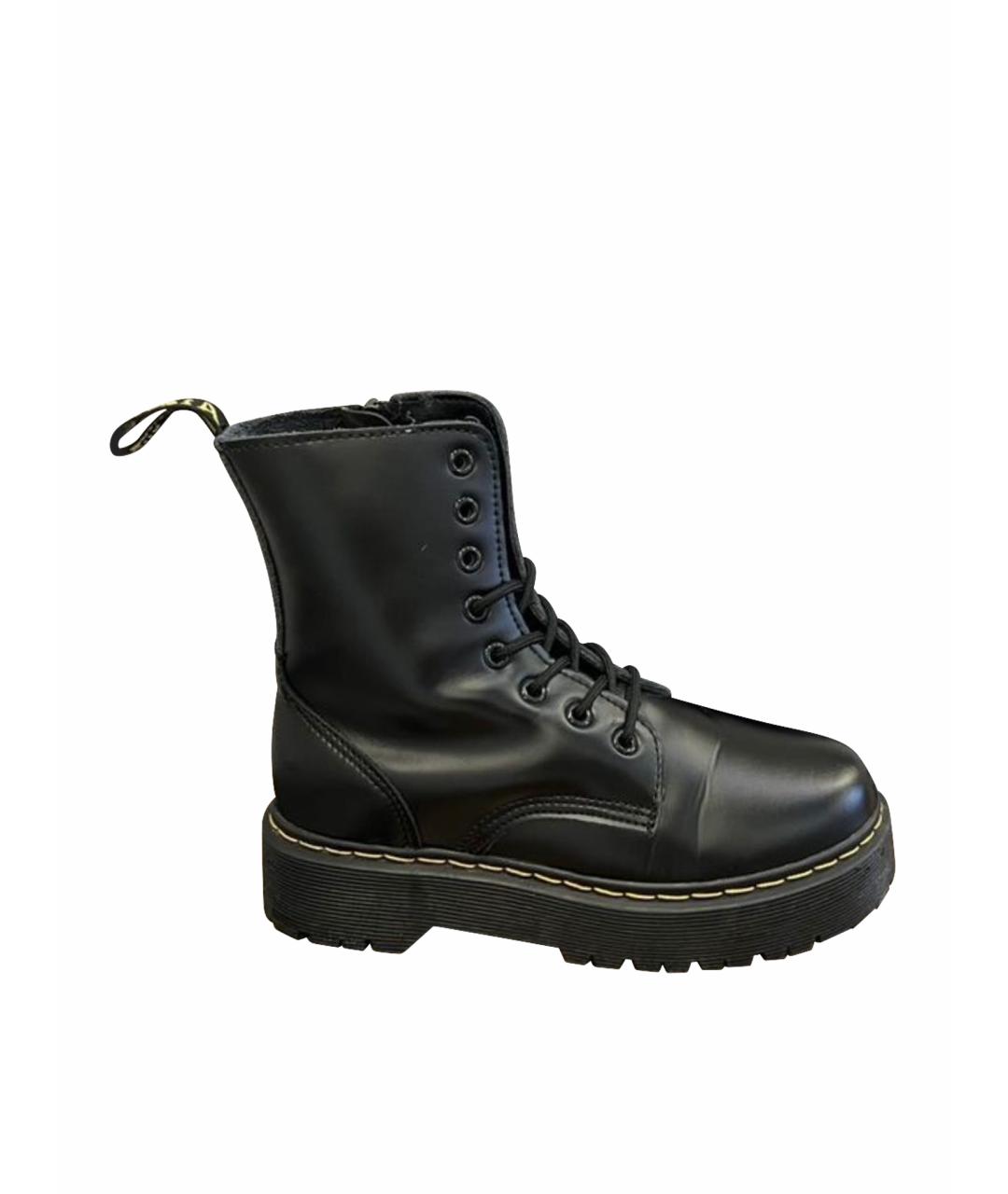 DR. MARTENS Черные кожаные ботинки, фото 1