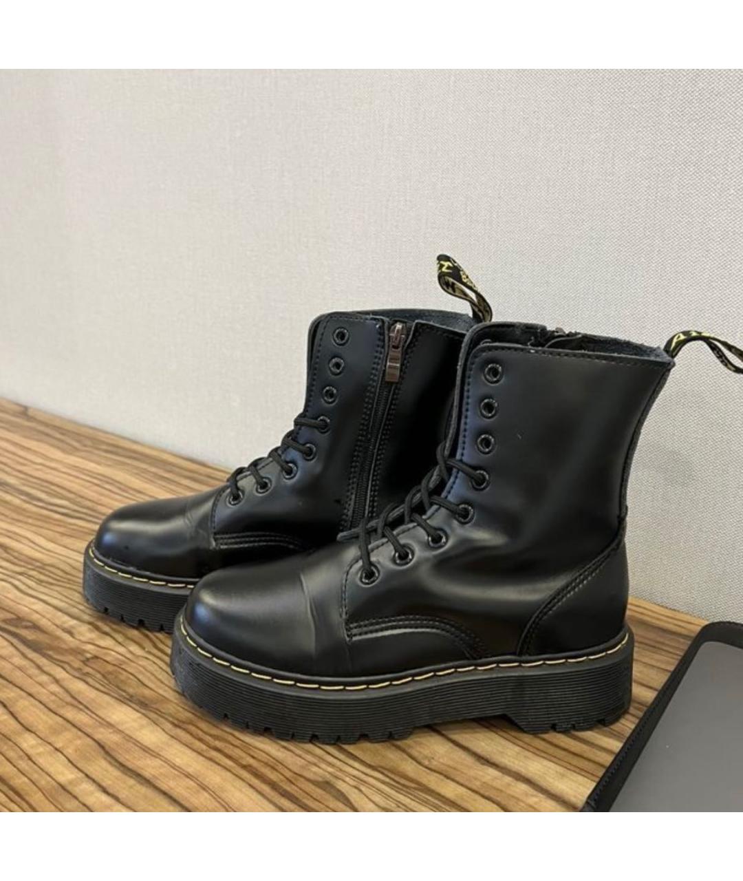 DR. MARTENS Черные кожаные ботинки, фото 7