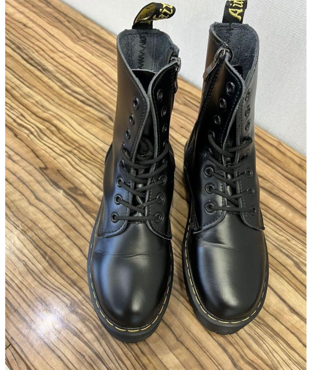 DR. MARTENS Черные кожаные ботинки, фото 3