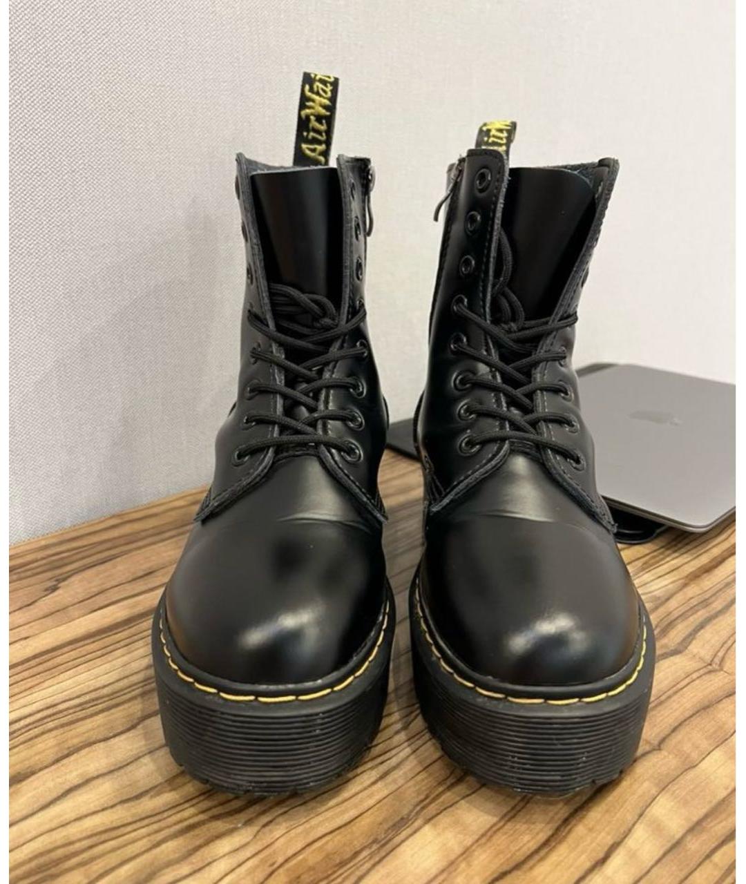 DR. MARTENS Черные кожаные ботинки, фото 2