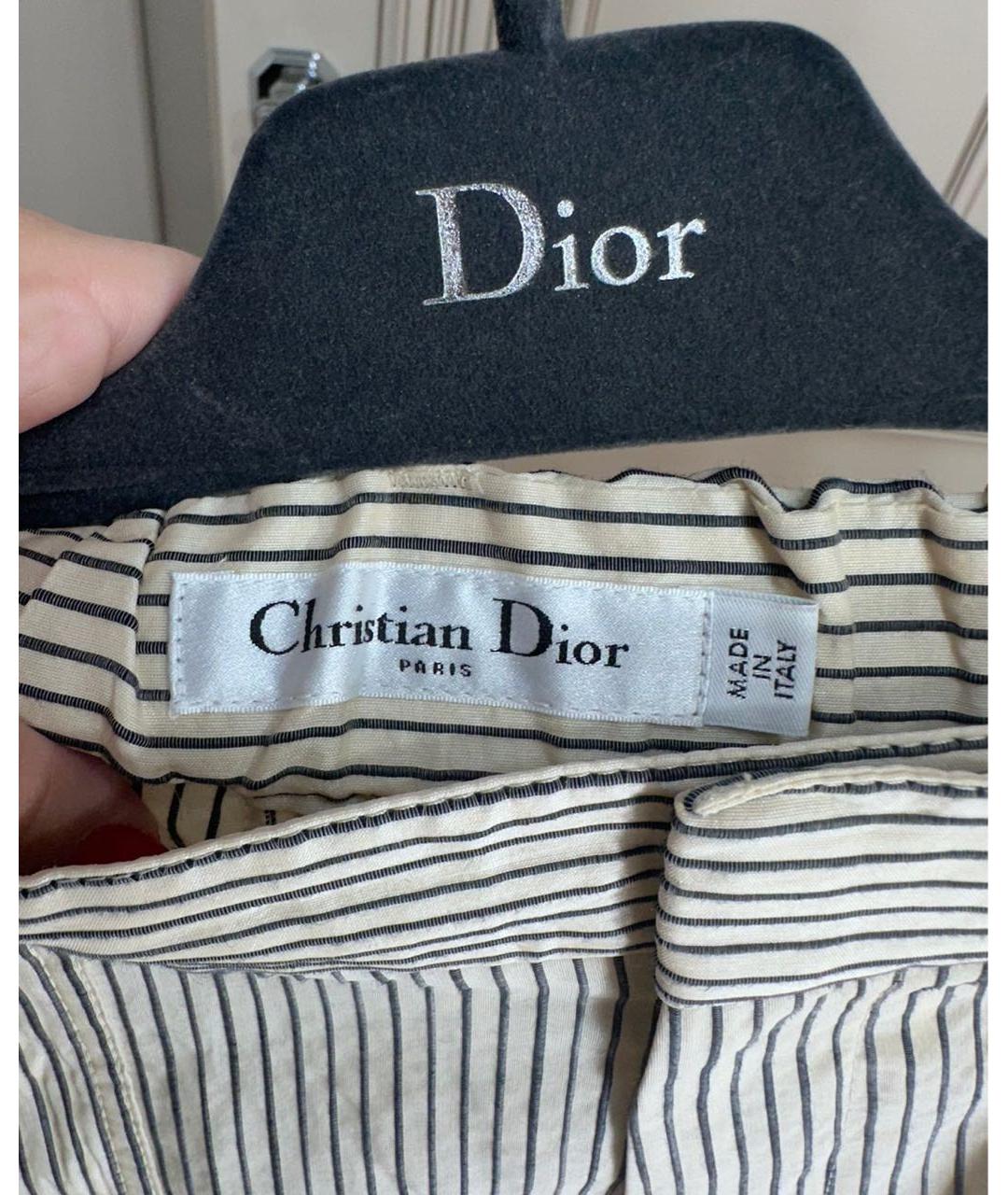 CHRISTIAN DIOR Белые прямые брюки, фото 4