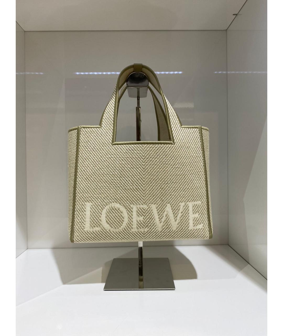 LOEWE Бежевая сумка тоут, фото 2