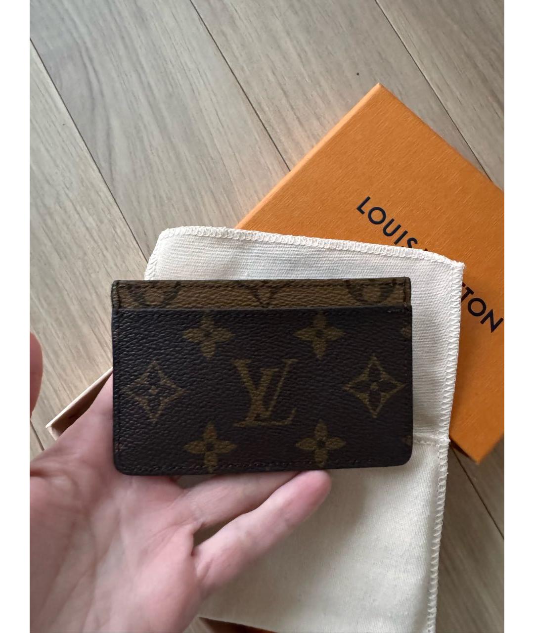 LOUIS VUITTON Коричневый кардхолдер, фото 2