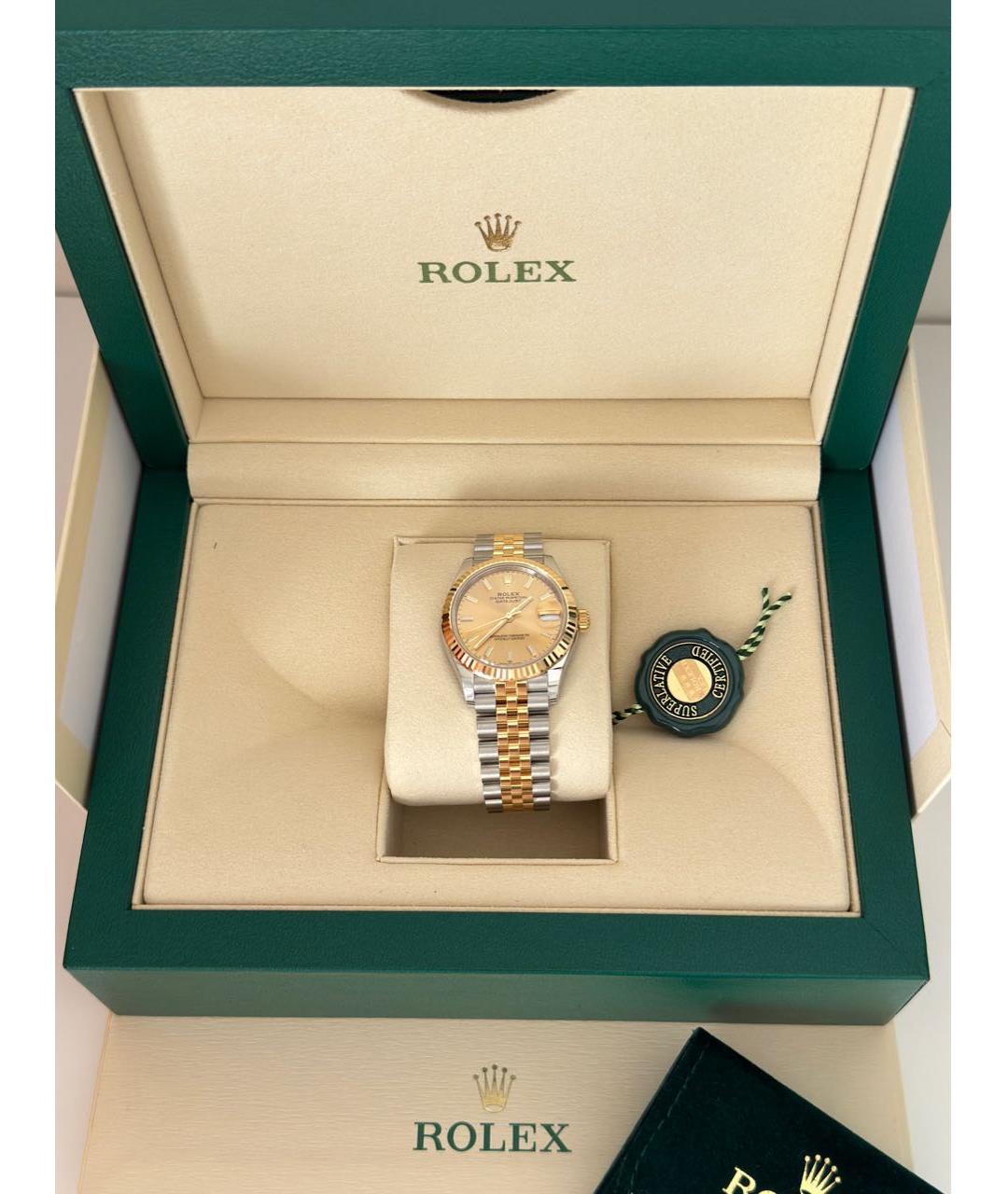 ROLEX Серебряные часы из желтого золота, фото 4