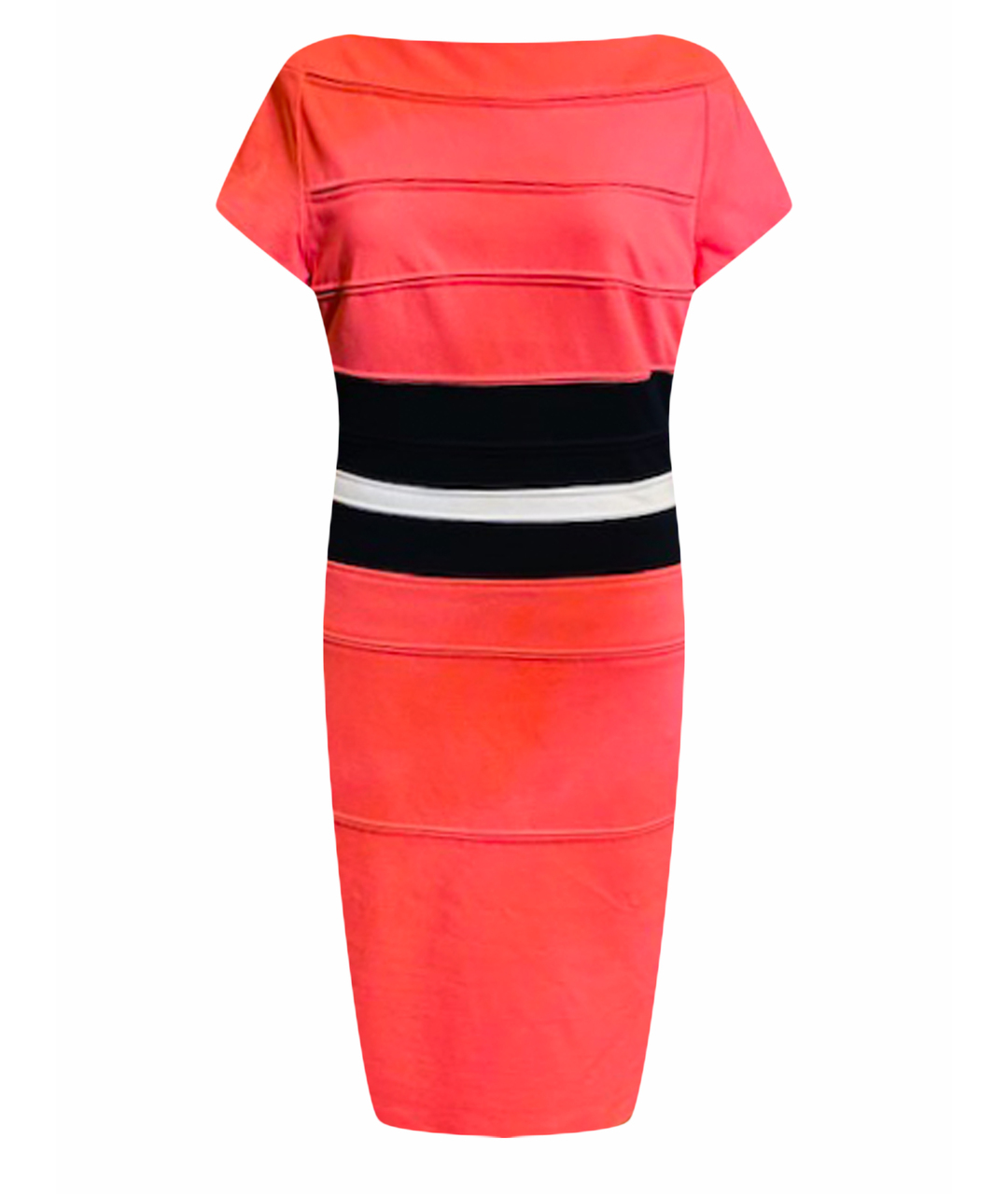 ESCADA Коралловое вискозное повседневное платье, фото 1
