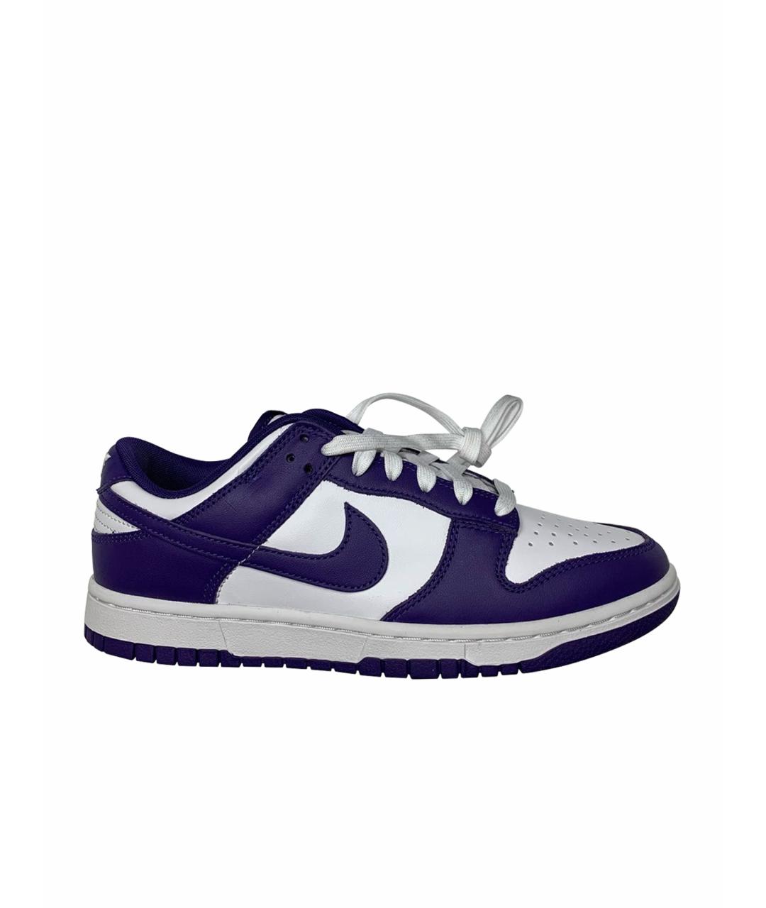 NIKE Фиолетовые кожаные кроссовки, фото 1
