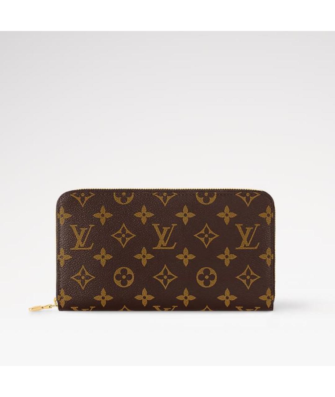 LOUIS VUITTON Коричневый кожаный кошелек, фото 5