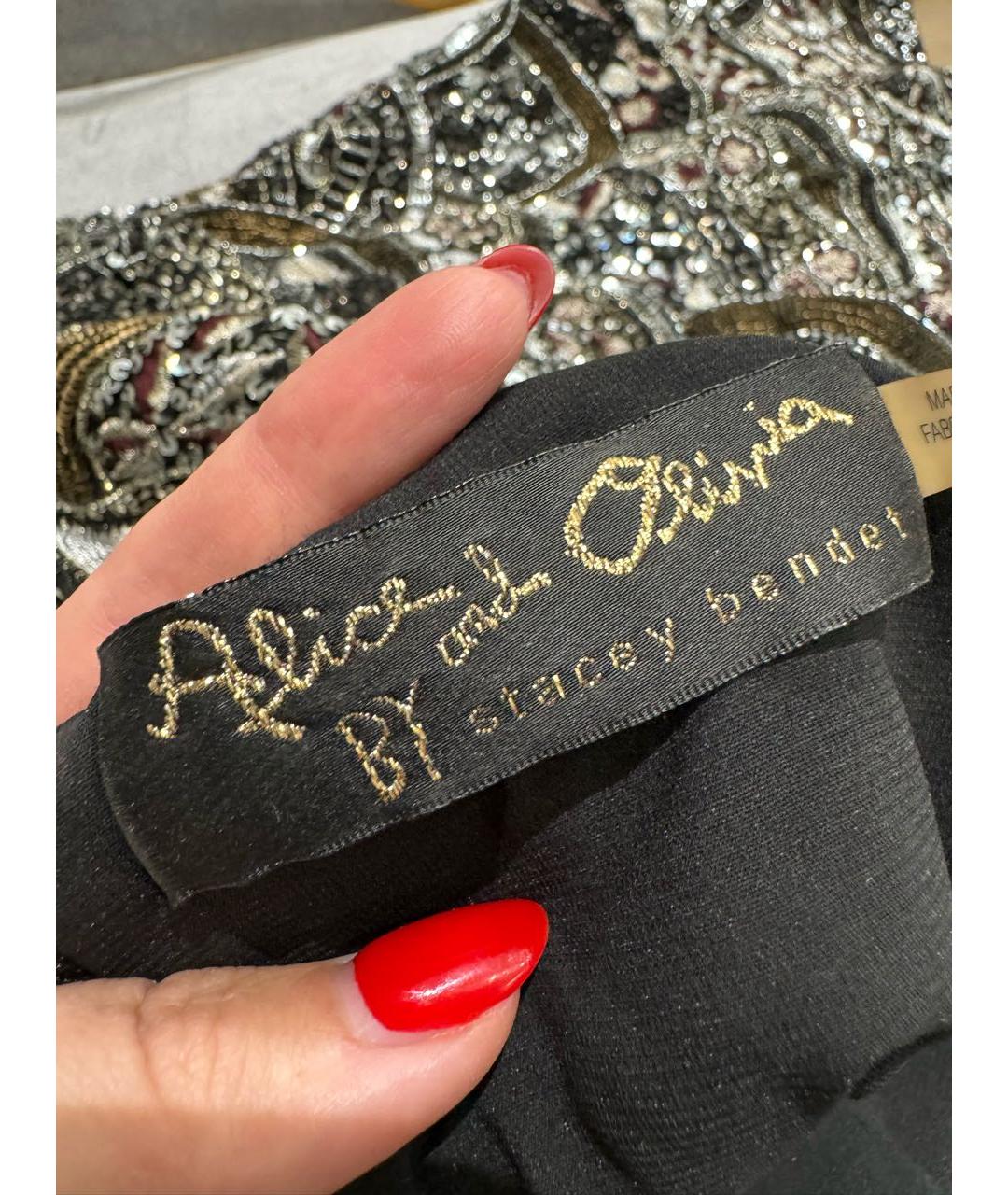 ALICE+OLIVIA Черное вечернее платье, фото 5