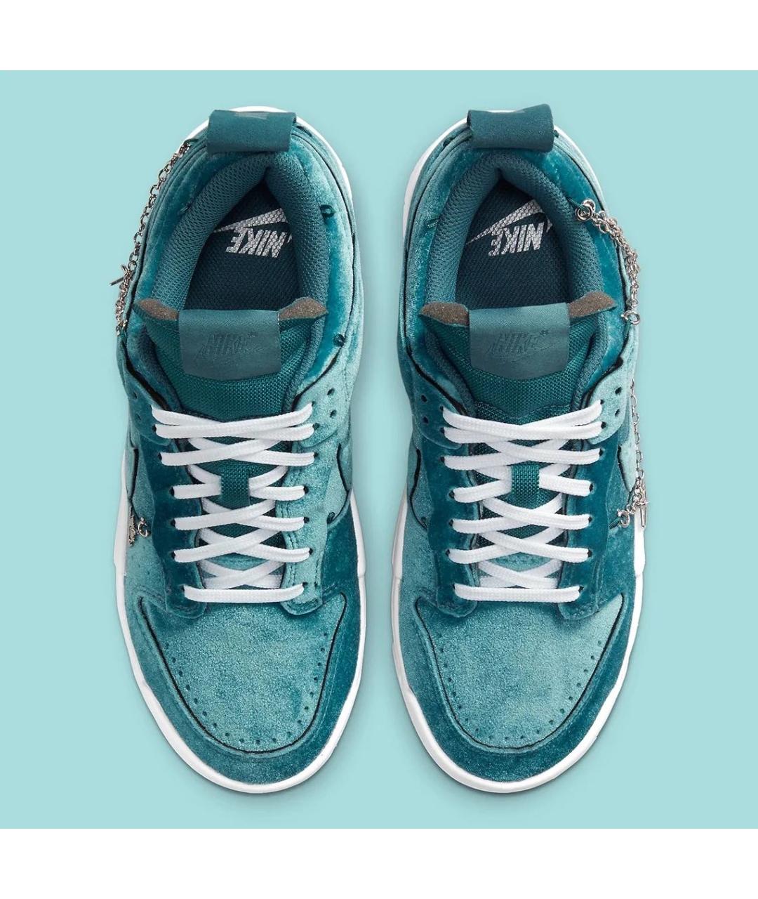 NIKE Бирюзовые замшевые кроссовки, фото 3