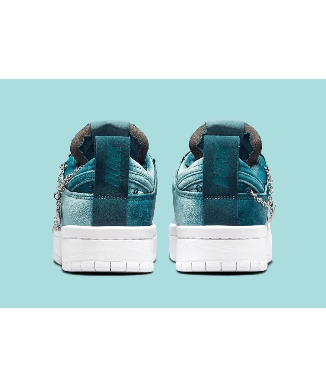 NIKE Бирюзовые замшевые кроссовки, фото 4