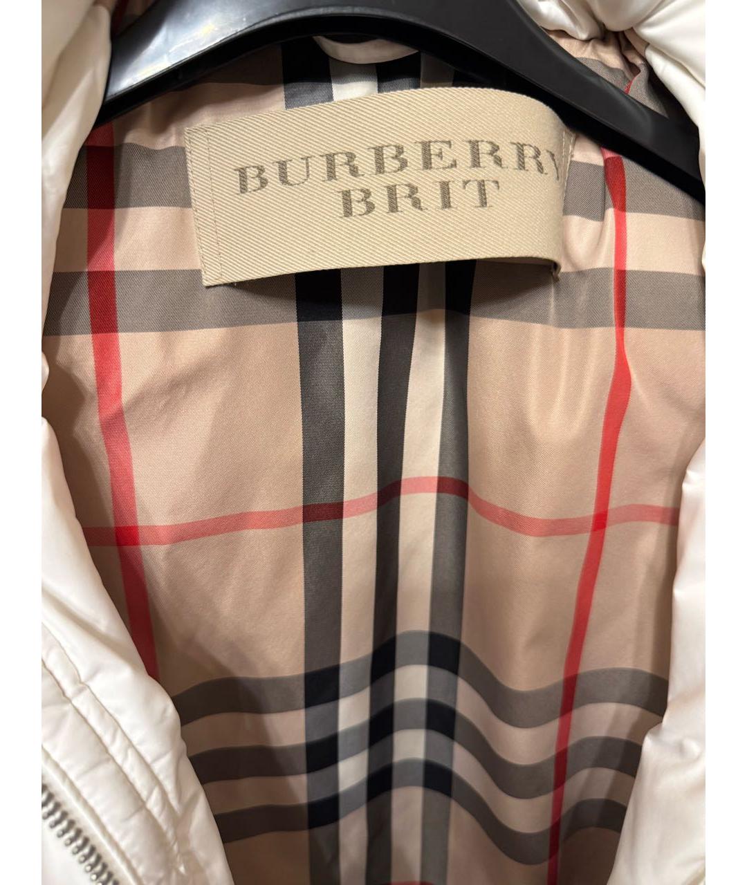 BURBERRY BRIT Белый пуховик, фото 3