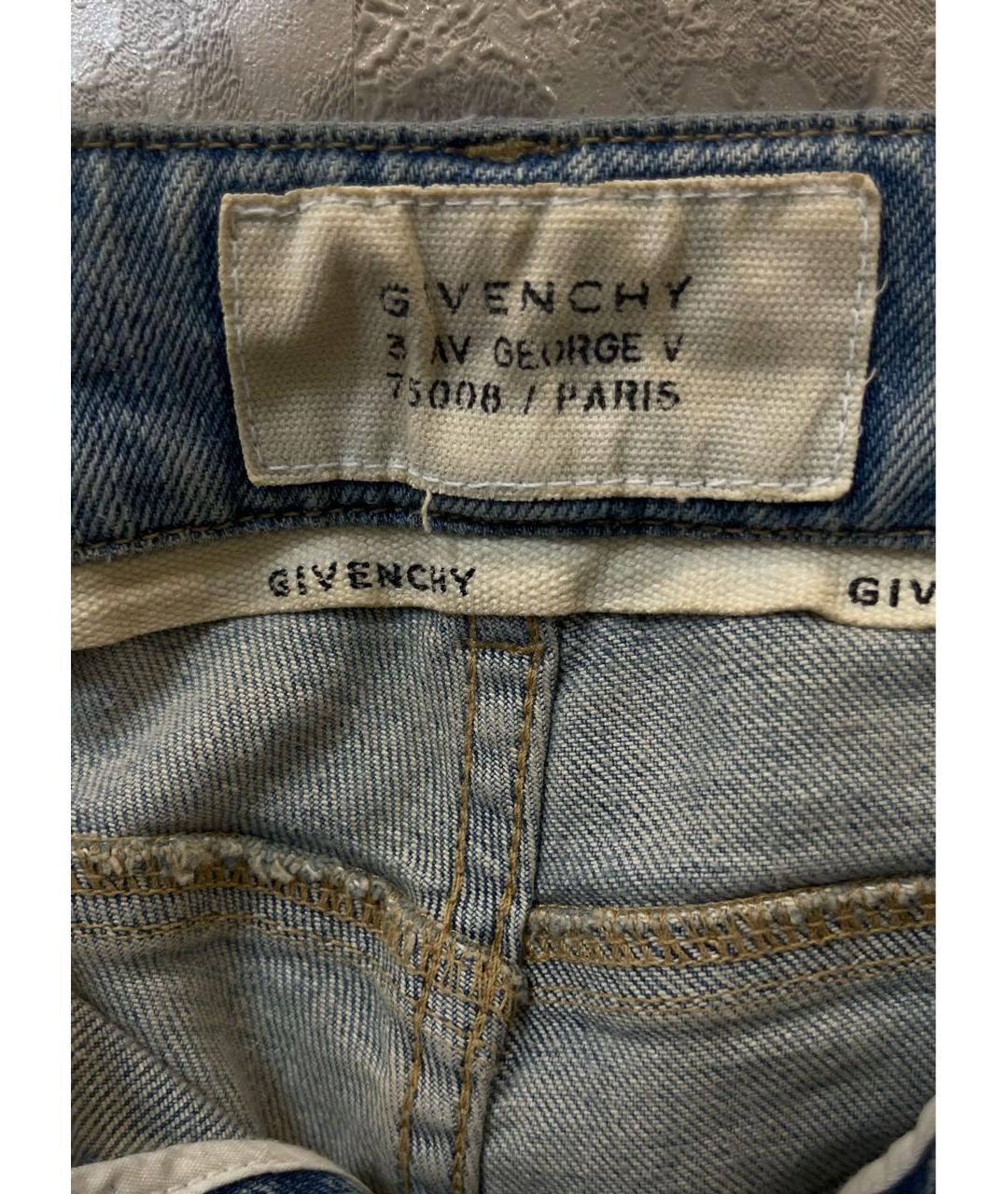 GIVENCHY Голубые хлопковые джинсы слим, фото 5