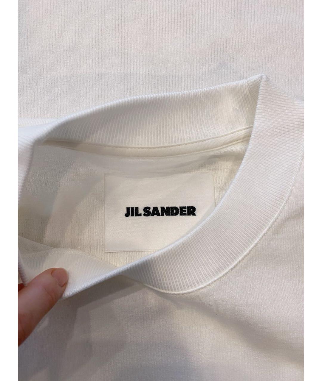 JIL SANDER Белая футболка, фото 4