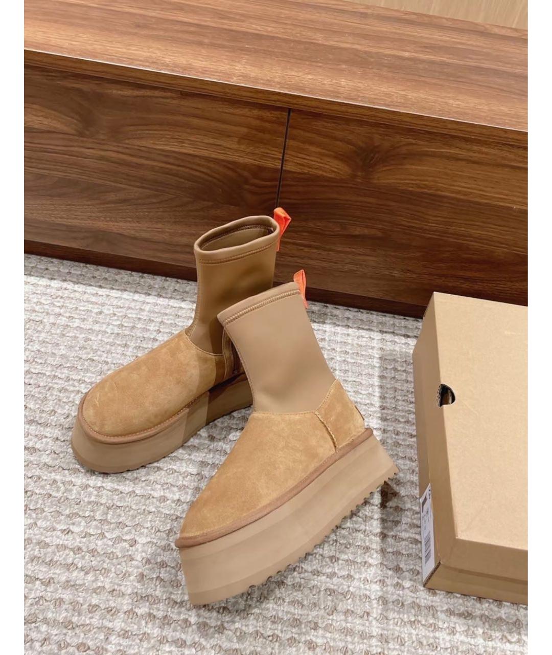 UGG AUSTRALIA Коричневые замшевые сапоги, фото 6