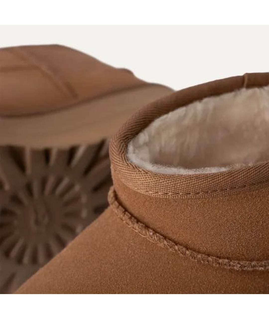 UGG AUSTRALIA Коричневые замшевые ботинки, фото 4