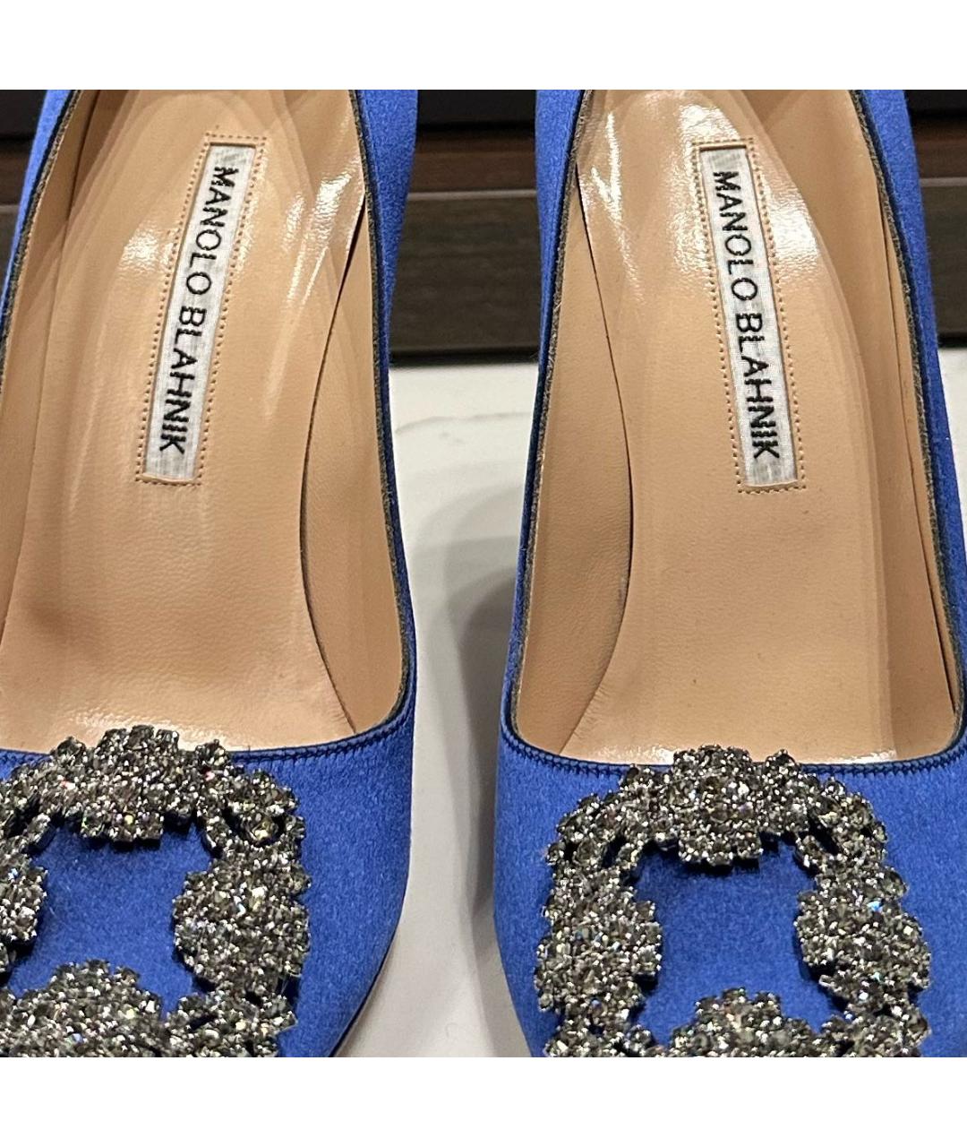 MANOLO BLAHNIK Темно-синие туфли, фото 3