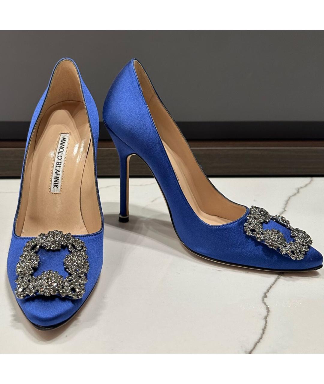 MANOLO BLAHNIK Темно-синие туфли, фото 7