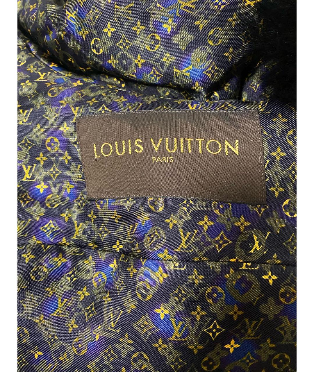 LOUIS VUITTON Черный меховой жилет, фото 4