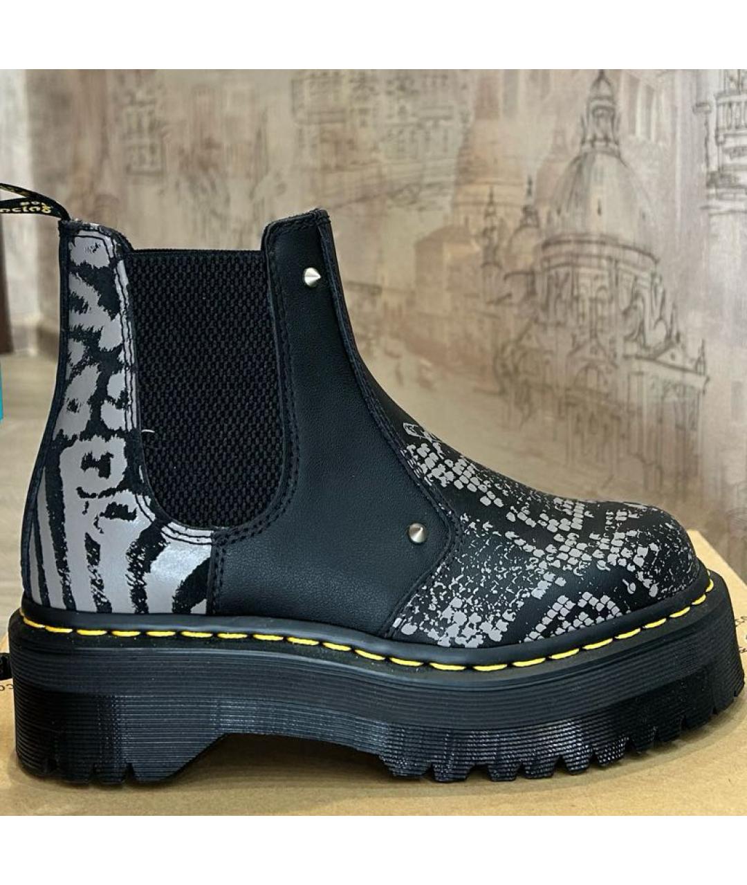 DR. MARTENS Черные ботинки из искусственной кожи, фото 7