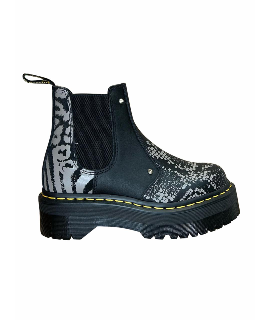 DR. MARTENS Черные ботинки из искусственной кожи, фото 1