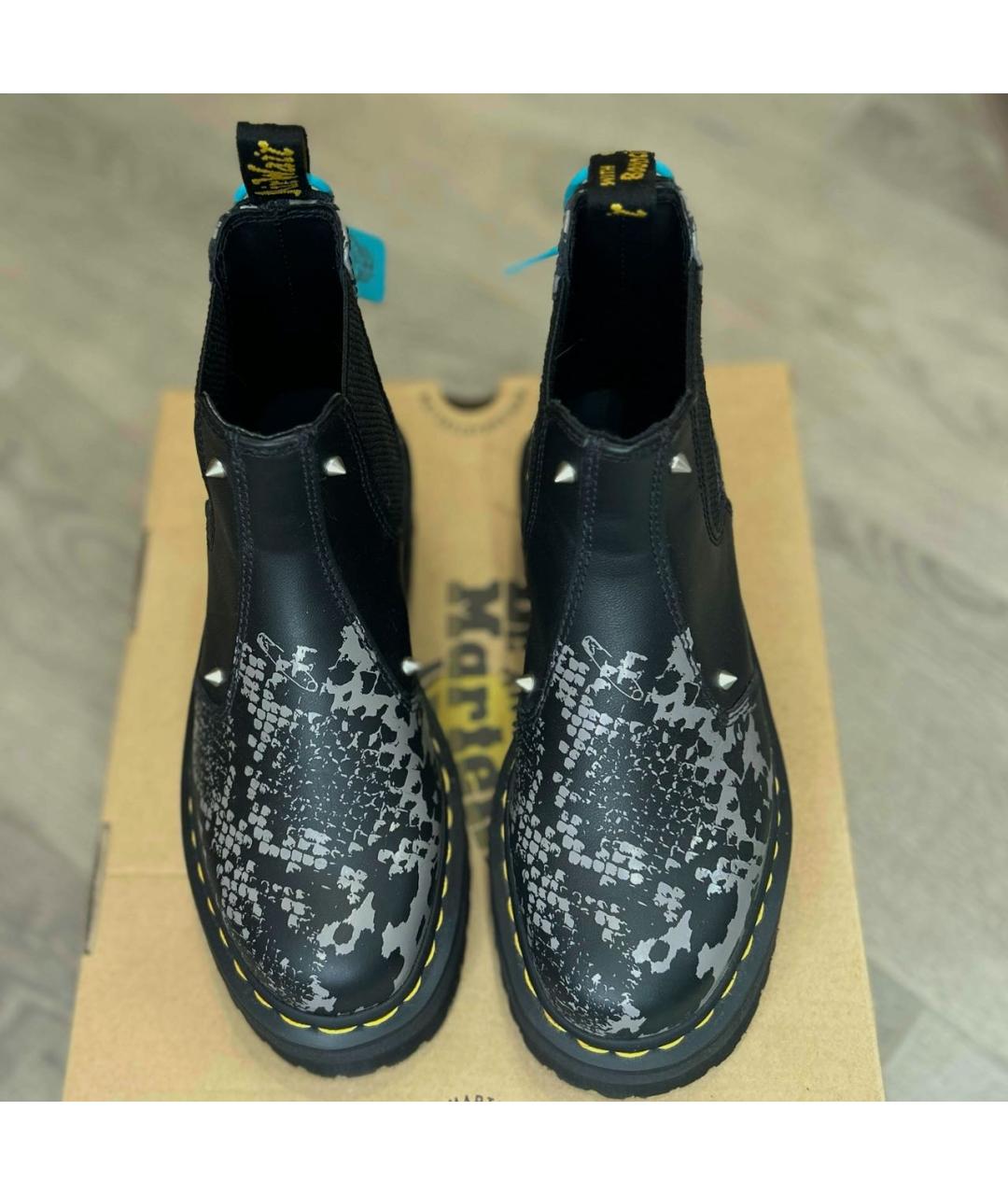 DR. MARTENS Черные ботинки из искусственной кожи, фото 2