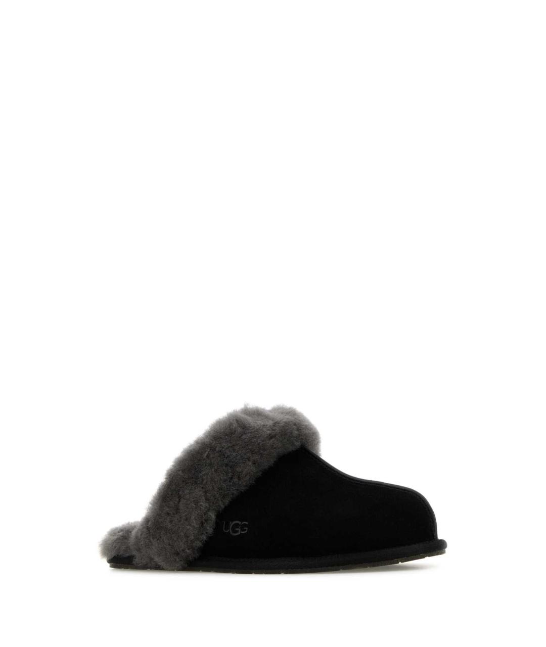 UGG AUSTRALIA Черные замшевые шлепанцы, фото 2