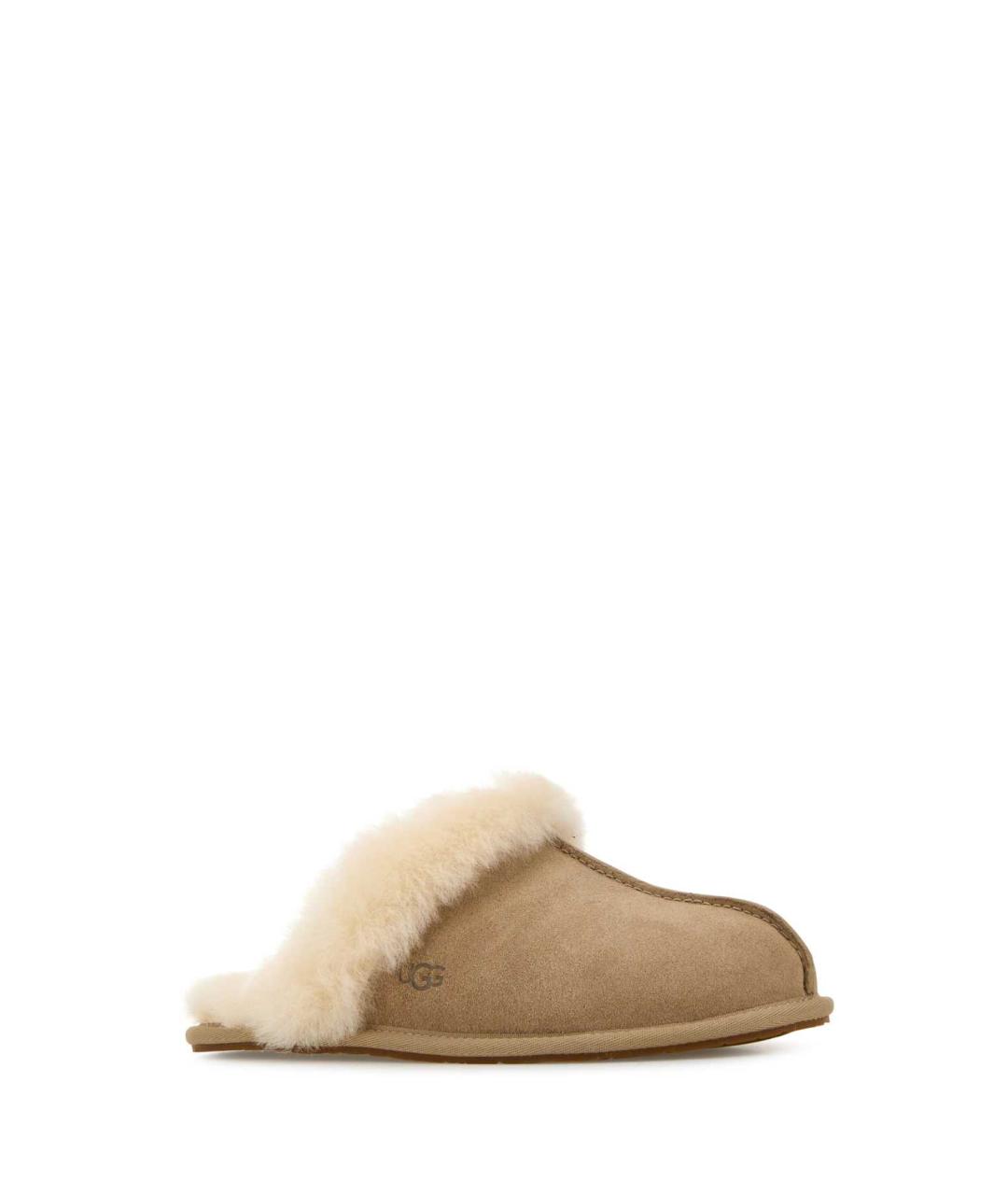 UGG AUSTRALIA Бежевые замшевые мюли, фото 2