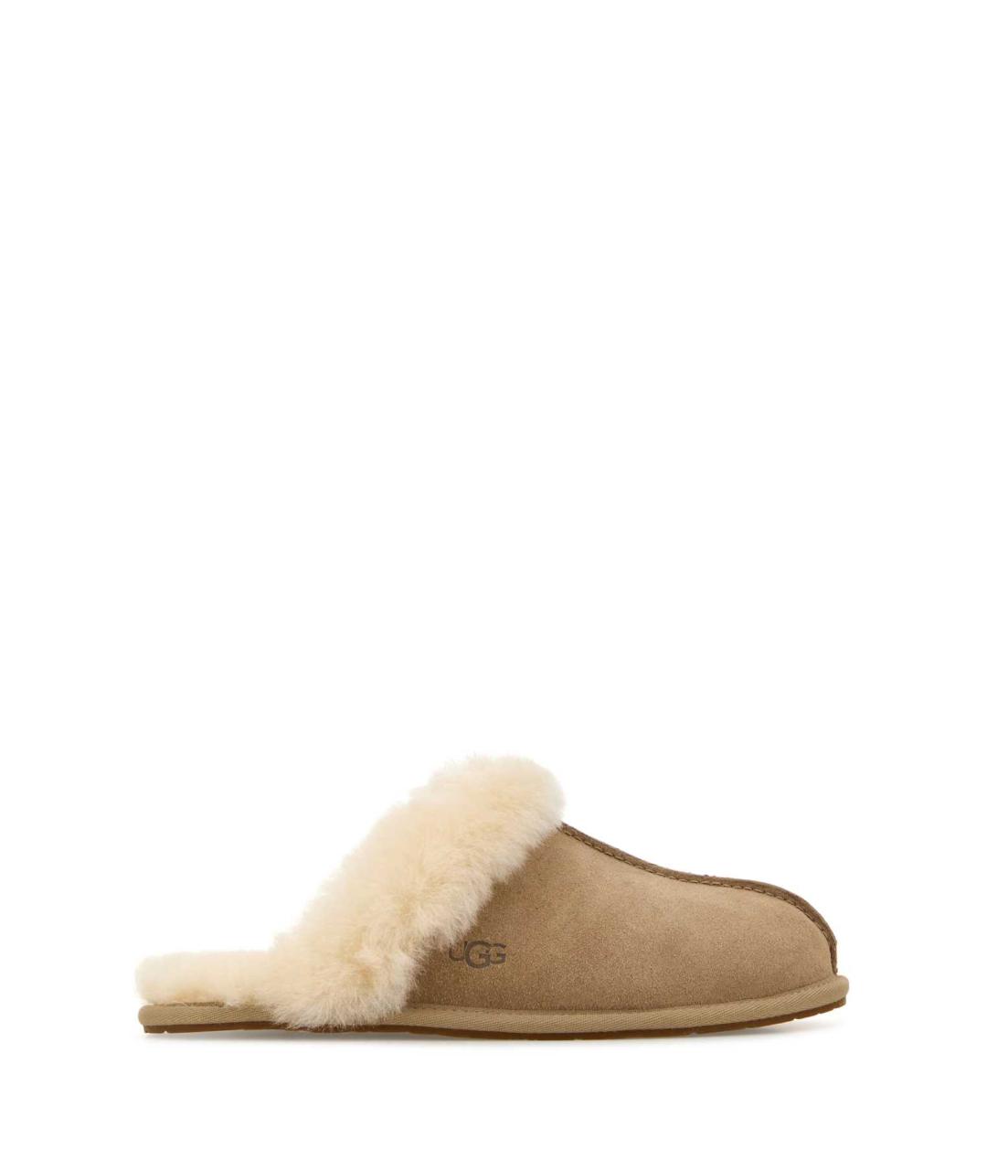 UGG AUSTRALIA Бежевые замшевые мюли, фото 1