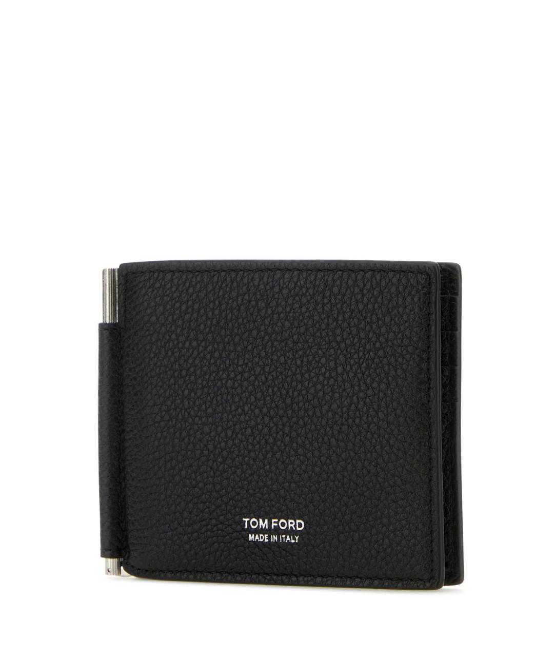 TOM FORD Черный кожаный кошелек, фото 2