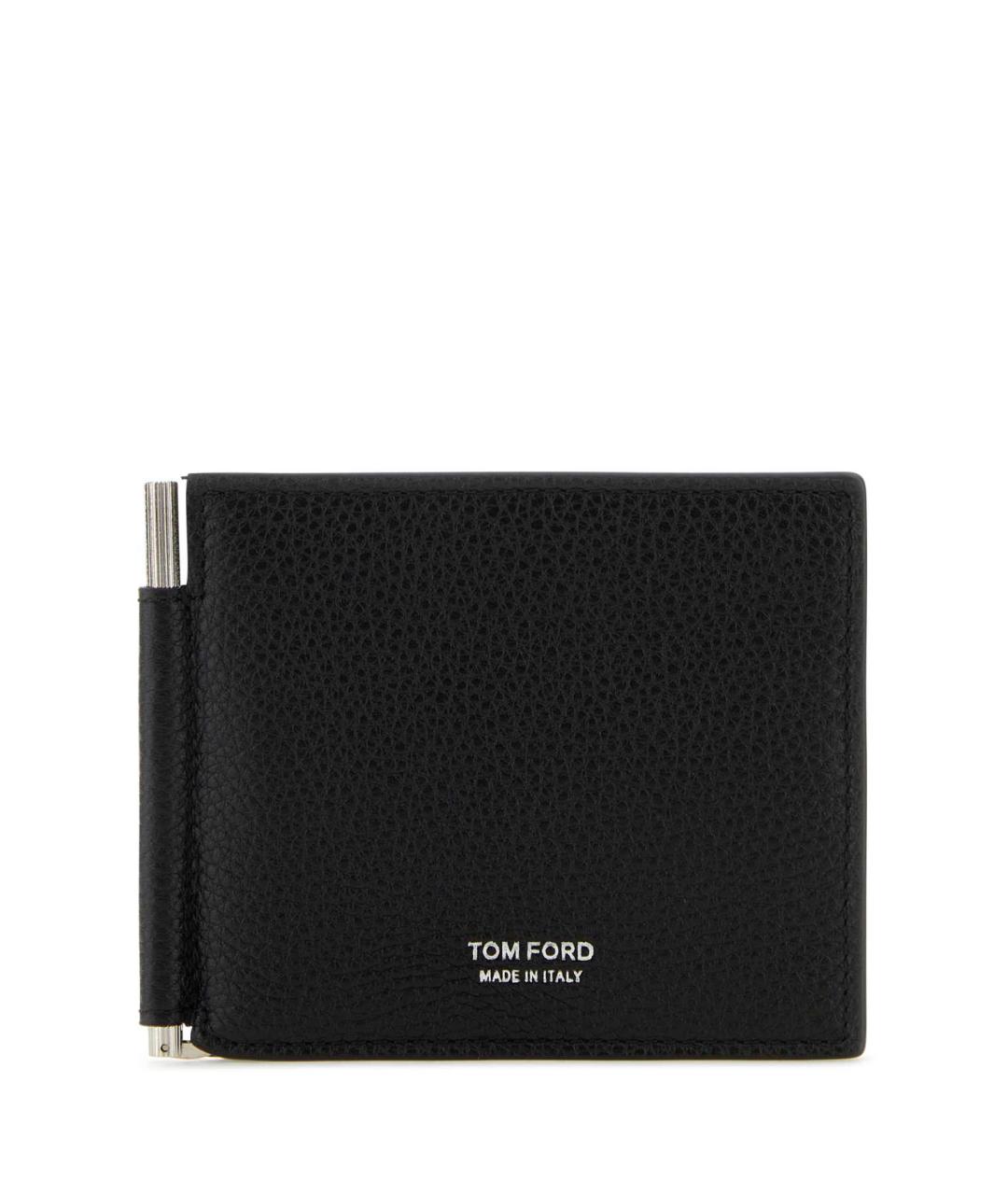 TOM FORD Черный кожаный кошелек, фото 1