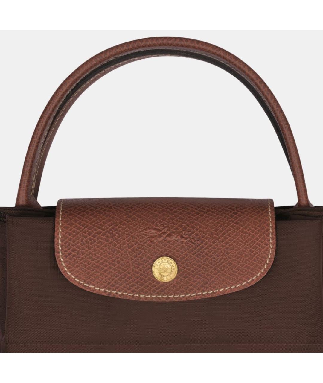 LONGCHAMP Коричневая синтетическая сумка тоут, фото 3