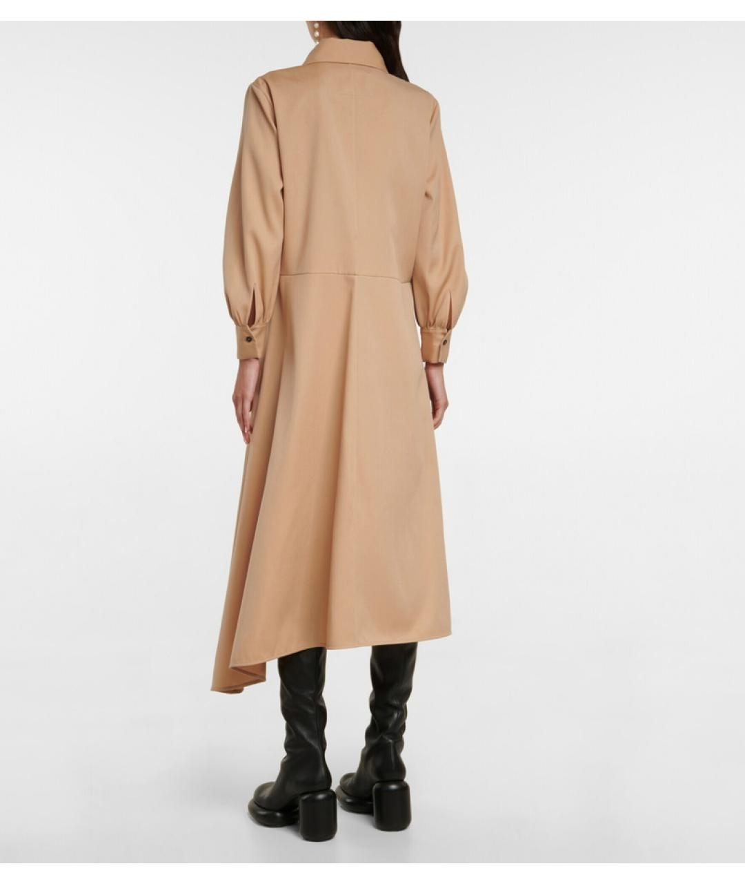 JIL SANDER Бежевое повседневное платье, фото 4