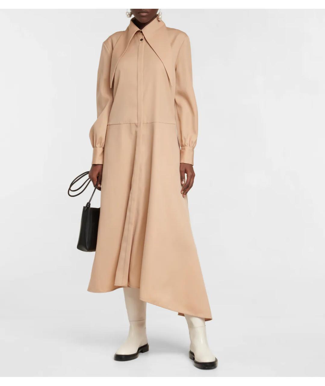 JIL SANDER Бежевое повседневное платье, фото 2