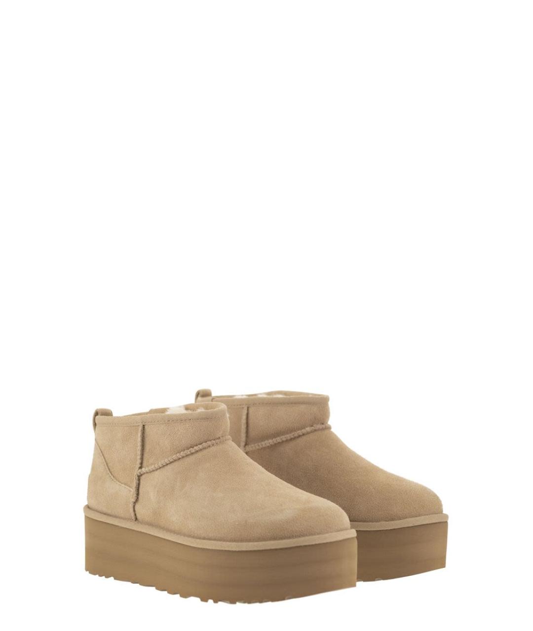 UGG AUSTRALIA Бежевые ботинки, фото 4