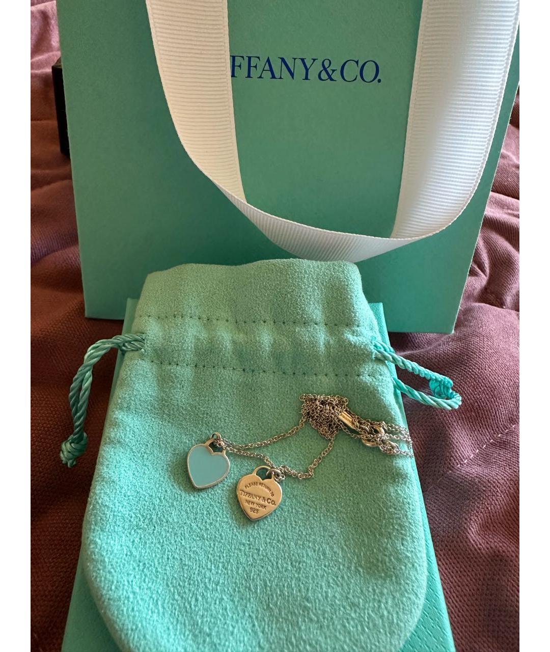 TIFFANY&CO Бирюзовое серебряное колье, фото 3