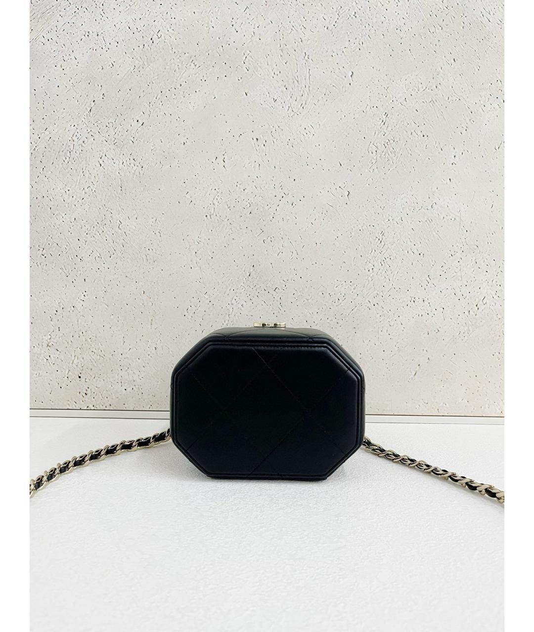 CHANEL Черная кожаная сумка с короткими ручками, фото 6
