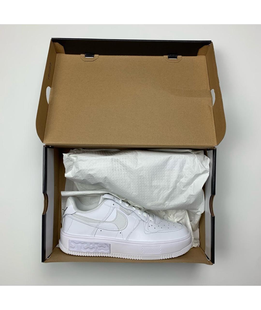 NIKE Белые кожаные кроссовки, фото 6