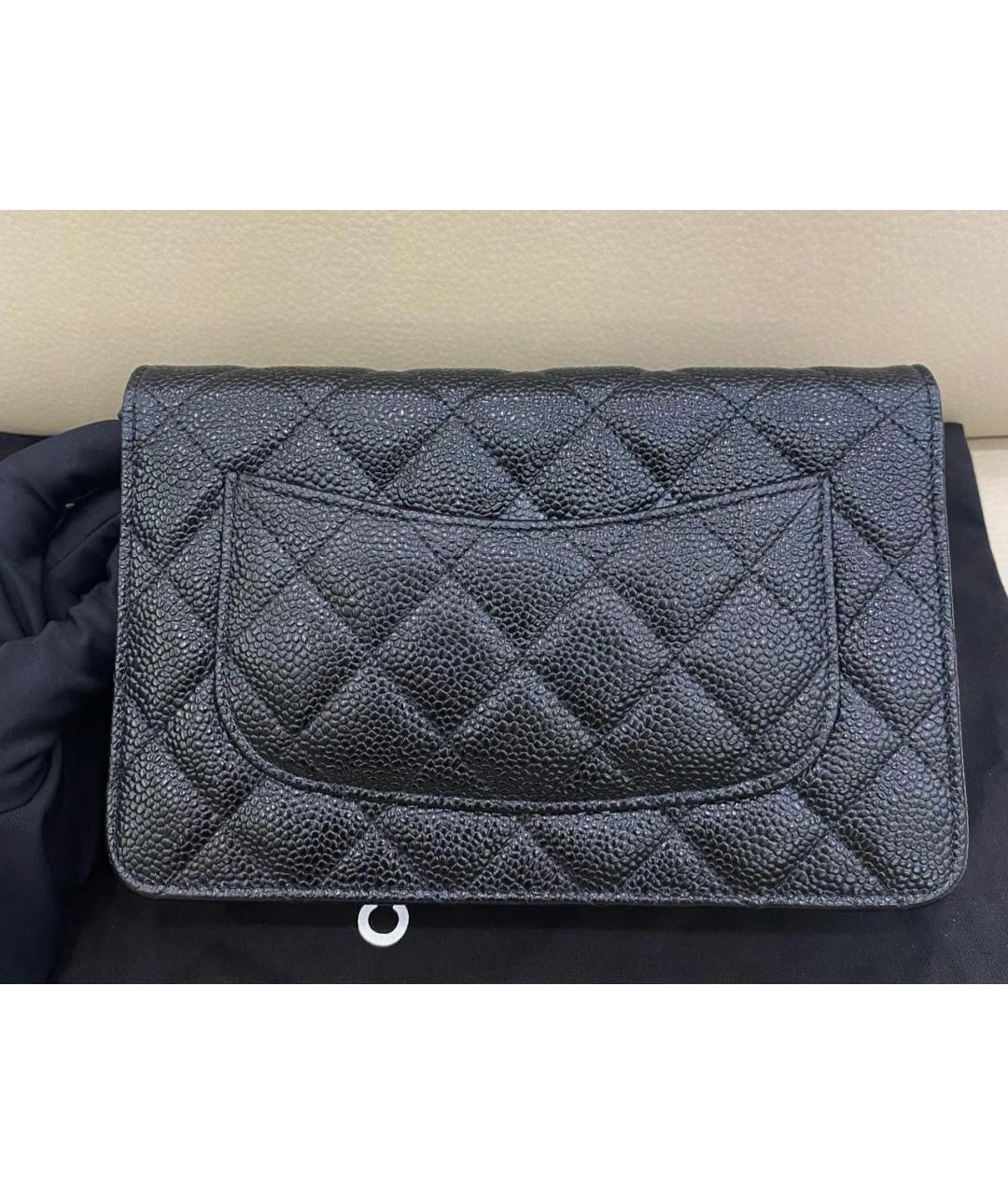 CHANEL Черная кожаная сумка через плечо, фото 3