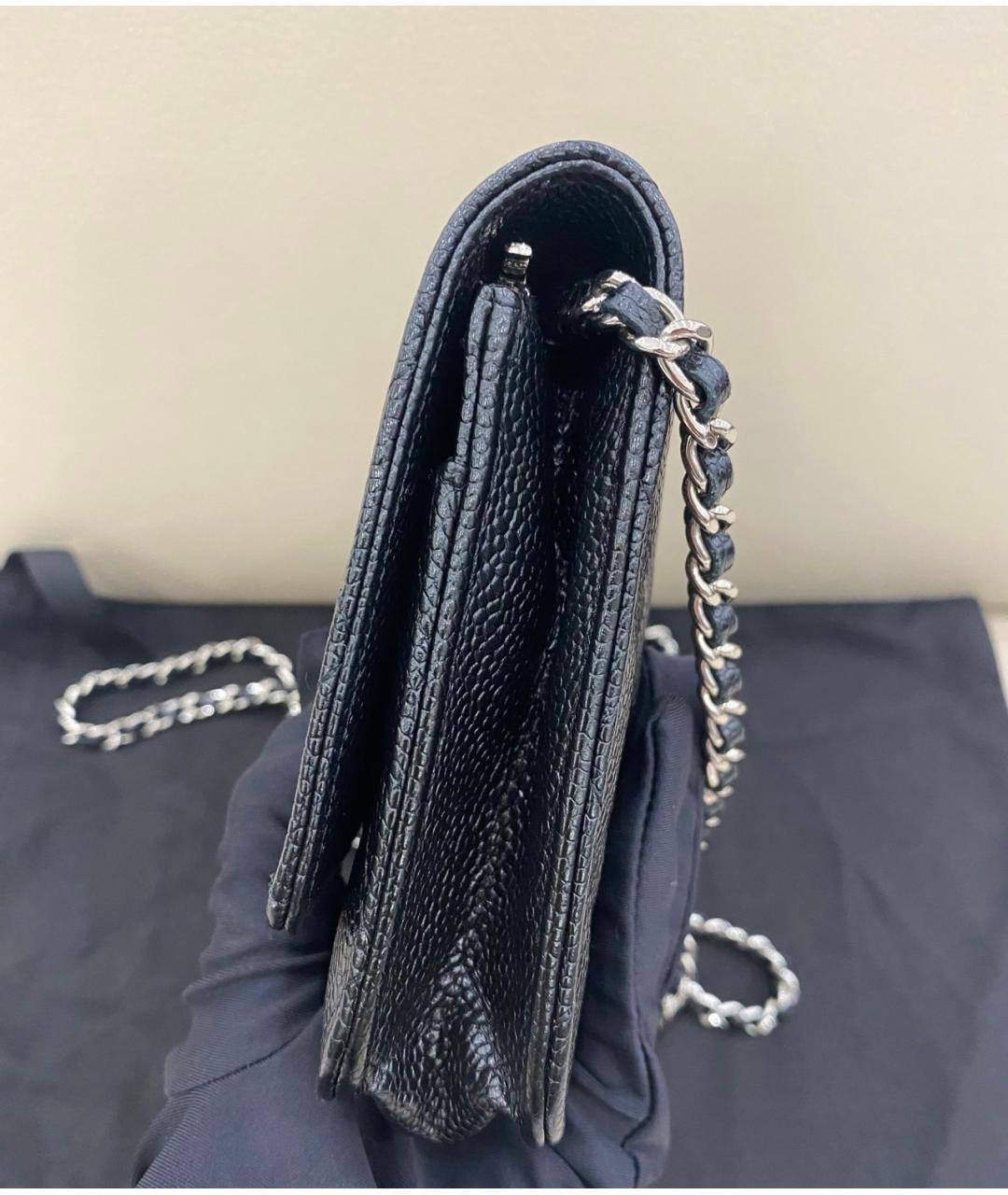CHANEL Черная кожаная сумка через плечо, фото 4