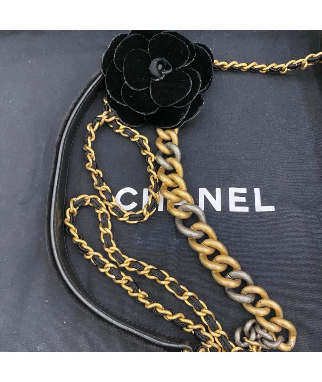 CHANEL Черная бархатная сумка через плечо, фото 7
