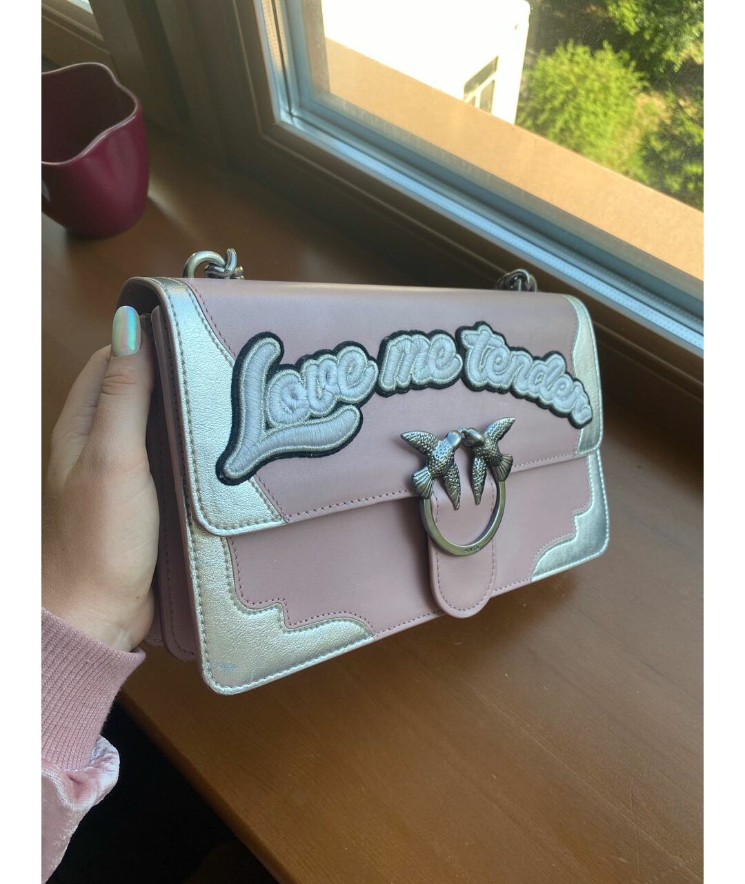 PINKO Розовая кожаная сумка тоут, фото 2