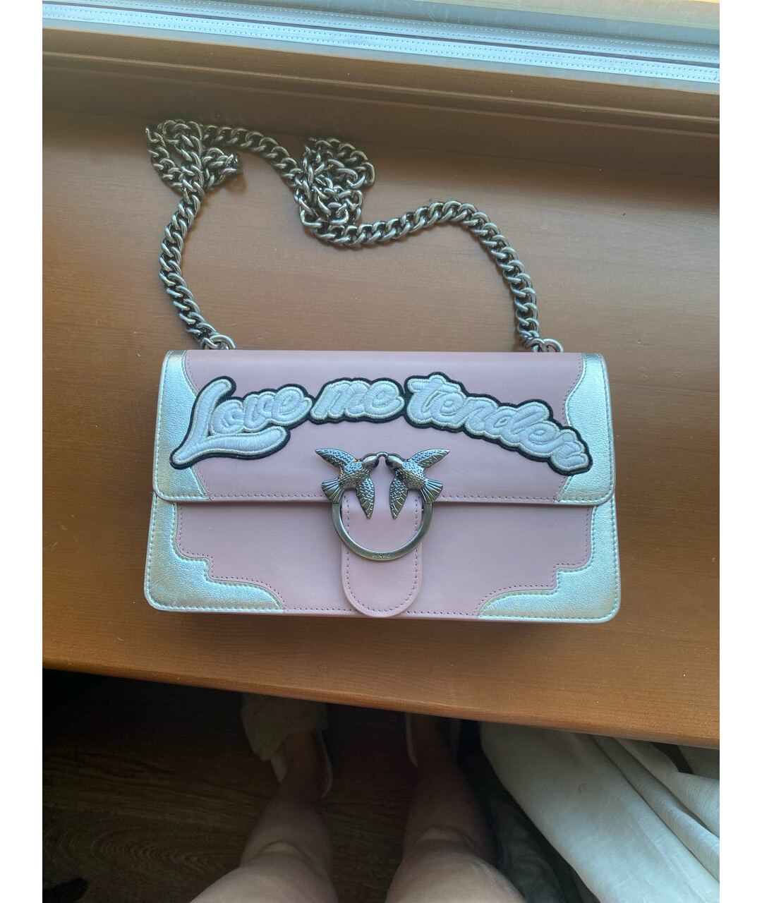 PINKO Розовая кожаная сумка тоут, фото 8