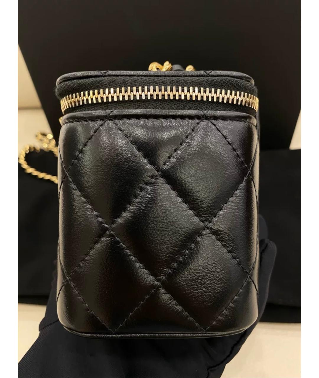CHANEL Черная кожаная сумка через плечо, фото 4
