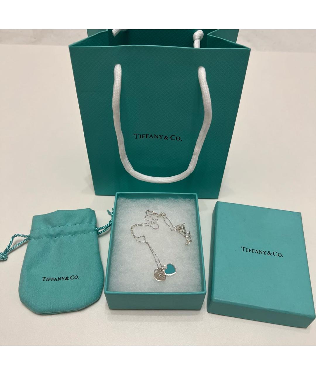 TIFFANY&CO Бирюзовая серебряная подвеска, фото 2