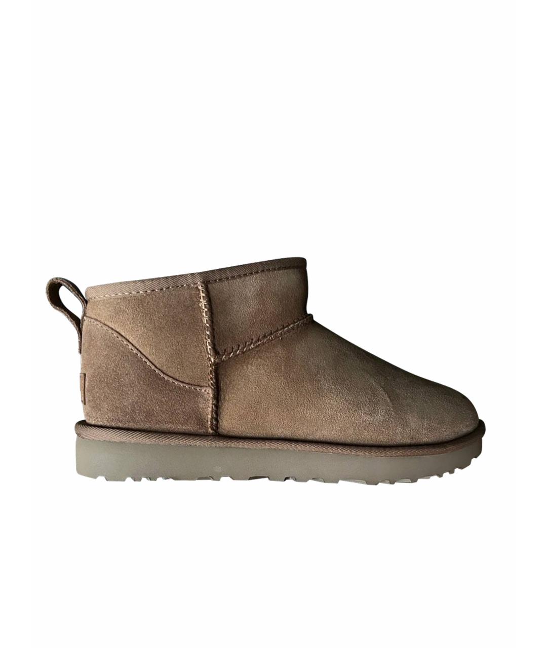 UGG AUSTRALIA Коричневые замшевые полусапоги, фото 1